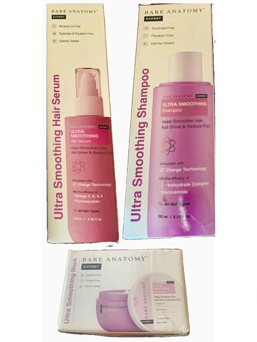 Ultra Smoothing Shampoo & Hair Serum - Pink